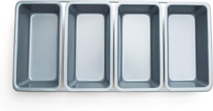 Fox Run Loaf Pan, Linked Non-Stick Mini Bread Pans, Set of 4