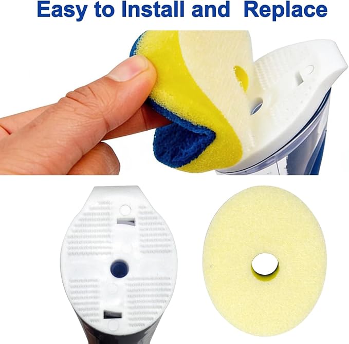 CELOX Dish Sponge with Handle, Dish Sponge with Soap Dispenser for Cleaning Kitchen