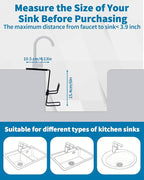 Sink Sponge Holder - Metal Kitchen Sink Faucet Organizer for Sponges, Brushes and Cleaning Tools, Faucet Sponge Holder Hanging Fix Around Faucet (Black)