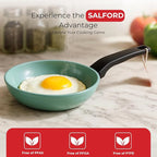 SALFORD Forged 5.5 Inch Mini Nonstick Frying Pan - Ceramic Skillet for Egg Omelet & Pancakes with Bakelite Handle Chef's Cookware - PTFE, PFAS & PFOA Free (Turquoise)