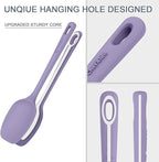 5 Pieces Silicone Spatula Set, Food Grade Rubber Spatula, Upgrade Strong Handle with Ergonomic Grip, Heat Resistant Up to 600°F for Nonstick Cookware, Cooking Purple
