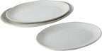 Gibson Elite Sandy Pines 3 Piece Oval Platter Set, 15.7”, 13.75” & 12” Stoneware Serving Platters, Reactive Glaze Finish, Taupe, Microwave & Dishwasher Safe