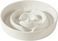 Havniva Ceramic 3.2 Cup Dog Bowl Slow Feeder for Large Dog, 9.5inch Pet Slow Dish, Stop Bloat, Preventing Choking(Single Bowl, Vanilla White)