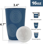 Homienly Wheat Straw Cups,Unbreakable Drinking Glasses 16oz,6-Pack Dishwasher Safe Cups with Lids for Parties,Beach-Colorful