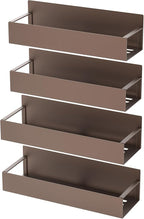 4 Pack Magnetic Spice Storage Rack Organizer for Refrigerator and Oven, Bronze Fridge Organizers and Storage