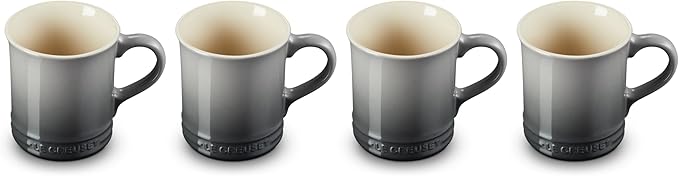 Le Creuset Stoneware Set of 4 Mugs, 14 oz. each, Oyster