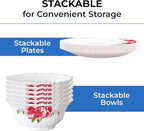 Borosil Gourmet Dinnerware Set For 6, 35 Pieces, White Dinner Plates and Bowls, Chip Resistant Tempered Opal Glass, Stain Resistant, Dishwasher & Microwave Safe Dinner Set For Gifting, Serves 6