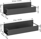 2 Pack Magnetic Spice Storage Rack Organizer for Refrigerator and Oven, Matt Black Fridge Organizers and Storage