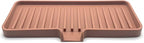 Happitasa Silicone Soap Dish Tray and Sponge Holder with Drain Chute | Bathroom and Kitchen Sink Organizer Caddy (Mocha, 9"x3.5", 5.6 Ounces)