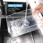 14-Pack Clear Fridge Organizer Bins with Lids, Stackable Refrigerator Storage Containers, BPA-Free with Drain Tray & Anti-Slip Base for Fruits, Veggies, Drinks