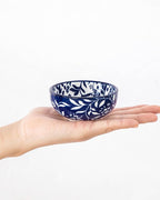 vancasso 2.7 Oz Ceramic Mini Dipping Bowls Set of 6, 3 Inch Small Dip Bowls for Sauce, Soy Sauce, Sushi, Condiments & Side Dishes, Chinoiserie Floral Style, Microwave & Dishwasher Safe, SELENE Series