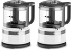 KitchenAid KFC3516WH 3.5 Cup Food Chopper, White (Pack of 2)