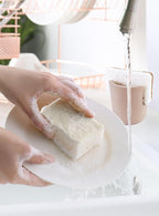 Stone Sponge Holder for Countertop Organizer, Quick Dry Diatomite Sponge Holder, Diatomaceous Earth Sponge Caddy, Absorbent Face Sponge Stand, Large Brown