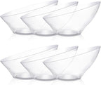Goodluck 20 Pack Clear Plastic Serving Bowls for Party - 20 OZ Angled Disposable Serving Bowls for Wedding Party Chip, Candy, Salad & Fruit