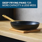 Farberware Forged Induction Ceramic Nonstick Pots and Pans Set with Lids and Kitchen Cooking Tools - Dishwasher Safe, Suitable for All Stovetops, 12 Piece Cookware Set - Black and Gold