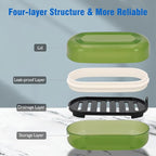 AIMAIAIMAI Soap Holder - Portable Travel Soap Case with Draining Layer - Perfect for Bathroom, Gym, Camping, Traveling (Green)