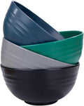 Unbreakable Wheat Straw Cereal Bowls Set of 4, 24 OZ Microwave and Dishwasher Safe Lightweight Soup and Salad Bowl Sets, Reusable Dessert Bowls for Rice, Pasta, Snack, Fruit, BPA Free