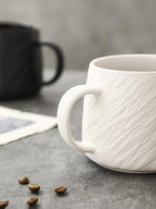 Ceramic Rock-Textured Coffee Mugs Gift Set, 17 oz Mug Set of 4, Large Capacity Coffee Cup Set Tea Cup tazas para café Big Stoneware Mug for Latte, Hot Chocolate, Cocoa, Cappuccino