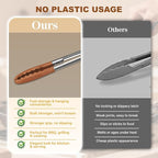 6-Pack 9" Wooden Tongs for Cooking – Locking Wooden Tongs with Non-Slip Handles & Hanging Hole, Wood Tip Serving Tongs for BBQ, Salad & Grilling (9 Inch (6 Pcs))