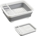 Collapsible Dish Drying Rack, Foldable Dinnerware Drainer Organizer for Storage Kitchen Counter RV Accessories Portable Rack Holders for Dishes Plates and Cups Camping Travelling Space Saver Essential