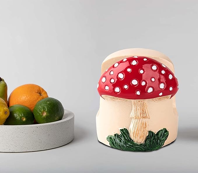 dgudgu Mushroom Kitchen Sponge Holder Red Ceramic Sponge Holder For Kitchen Sink Dish Caddy Decor For Sink Accessories