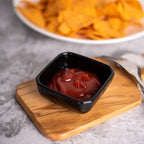 DELLING 3 Oz Porcelain Dip Bowls Set of 6, Black Ceramic Dipping Sauce Bowls - Small Bowls for Charcuterie Board Accessories, Soy Sauce Dish, Condiment Cups for BBQ Party, Dishwasher Safe