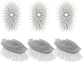 Soap Dispensing Dish Brush Refills, 6 Pack Dish Brush Replacement Head for Steel Soap Dispensing Dish Brush