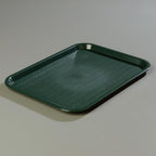 Carlisle FoodService Products Cafe Plastic Fast Food Tray for Cafeteria, 14" x 18", Green (Pack of 2)