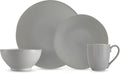 Eater x Zwiesel Fortessa Tempus Stoneware, 16 Piece Dinnerware Set (Service for 4), Smoke