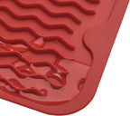 MicoYang Silicone Dish Drying Mat for Multiple Usage,Easy clean,Eco-friendly,Heat-resistant Silicone Mat for Kitchen Counter or Sink,Refrigerator or Drawer Liner Red S 12 inches x 6 inches
