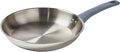 T-fal Essentials Stainless Steel Fry Pan 10.5 Inch, Induction Compatible Oven Safe 350F, Durability & Performance, Cookware, Pots and Pans, Chef's Pan, Skillet, Frying Pan, Dishwasher Safe Silver/Blue