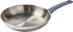 T-fal Essentials Stainless Steel Fry Pan 10.5 Inch, Induction Compatible Oven Safe 350F, Durability & Performance, Cookware, Pots and Pans, Chef's Pan, Skillet, Frying Pan, Dishwasher Safe Silver/Blue