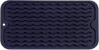 MicoYang Silicone Dish Drying Mat for Multiple Usage,Easy clean,Eco-friendly,Heat-resistant Silicone Mat for Kitchen Counter or Sink,Refrigerator or Drawer Liner Navy Blue S 12 inches x 6 inches