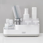 Joseph Joseph EasyStore - Bathroom Storage Countertop Caddy Organizer for Bathroom Accessories - Grey/White