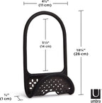 Umbra Sling Sponge Holder for Kitchen Sink – No Suction Cups, Flexible Caddy for Sinks and Faucets, Modern Design, Black