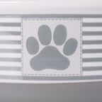 Bone Dry Paw & Patch Ceramic Pet Collection, Small Bowl, 4.25x2", Gray