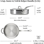Hestan - ProBond Collection - Professional Clad Stainless Steel 10-Piece Ultimate Cookware Set, Induction Cooktop Compatible