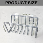 Sponge Holder for Kitchen Sink, Stainless Steel Sink Caddy with Strong Suction Cups, Rustproof Suction Sponge Holder Organizer for Sponge, Scrubber & Brush – Silver