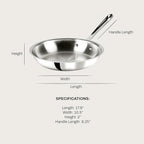 All-Clad D3® Stainless Steel 10 inch Frying Pan- Made in the USA- The Original Bonded Professional Cookware- Oven Safe & Induction Compatible
