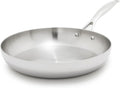 GreenPan Valencia Pro Tri-Ply Stainless Steel 12" Frying Pan Skillet, Induction Ready Cookware, All Cooktops, Sauce Pot, Mirror Finish, Dishwasher & Oven/Broiler Safe to 600F