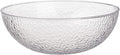 Lillian Collection Stunning Clear Plastic Round Hammered Bowl - 18" (4 Pc.) - Unique Textured Design - Perfect for Parties & Displays