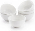 AntoKueh White Ceramic Bowls 6 in, 26Oz round Large Cereal Bowl set of 6, Deep Porcelain Bowls for Cereal, Salad, Noodles, Dishwasher/Microwave safe