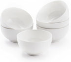 AntoKueh White Ceramic Bowls 6 in, 26Oz round Large Cereal Bowl set of 6, Deep Porcelain Bowls for Cereal, Salad, Noodles, Dishwasher/Microwave safe