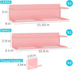 Magnetic Spice Rack For Refrigerator, Space Saving Magnetic Shelf For Fridge Pink 2 Pack With Magnetic Paper Towel Holder