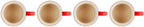 Le Creuset Stoneware Set of 4 Mugs, 14 oz. each, Cerise