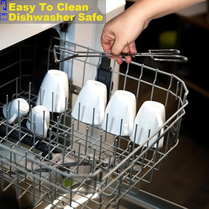 11" Heavy Duty Stainless Steel Kitchen Scissor Tongs with Comfortable Ergonomic Grip, Heat Resistant tongs for Cooking & BBQ