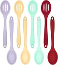 ELANE 8 Pcs Silicone Cooking Utensils Set,Silicone Serving Spoons Cooking Spoons for Nonstick Cookware for Kitchen Salads