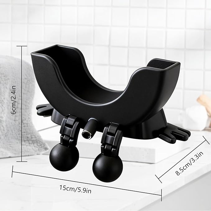Cute Hanging Sponge Holder with Drainage, 3D Printed Funny Sponge Holders for Kitchen Sink, Peeing Scrub Sponge Holder, Keeps Your Sponge Dry (Black)