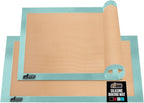 GORILLA GRIP Food Grade Reusable Nonstick Silicone Baking Mat, Oven Safe Cookie Sheet Liners, Up to 500 Degrees, No Mess Easy Clean Pastry Mats, Kitchen Essentials, 11.75x8.25 Quarter Sheet, 2PK, Mint
