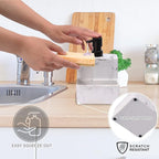 zccz Soap Dispenser with Sponge Holder, Marble Look Liquid Hand and Dish Soap Dispenser Pump Bottle and Sponge Holder 2 in 1 for Kitchen Sink Bathroom Counter Storage and Organization